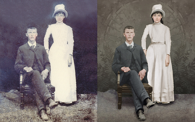 Chattanooga photo restoration Tennessee recoloring vintage portrait