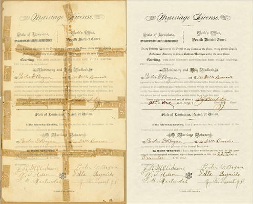 old marriage license chattanooga photo restoration