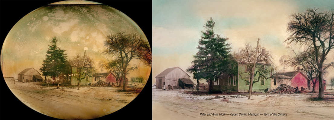old farm painting fine art print Chattanooga photo restoration