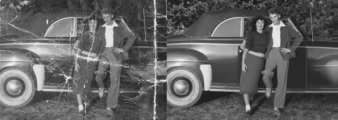 photo restoration Chattanooga Tennessee vintage car