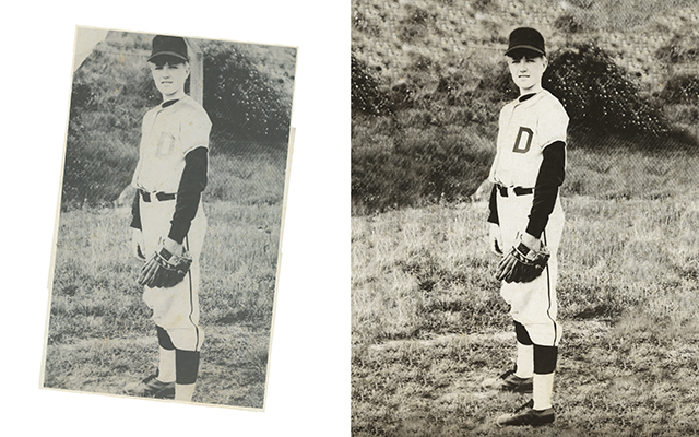 photo restoration Chattanooga Tennessee vintage baseball portrait image