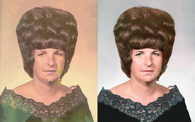 photo restoration Chattanooga professional portrait beehive