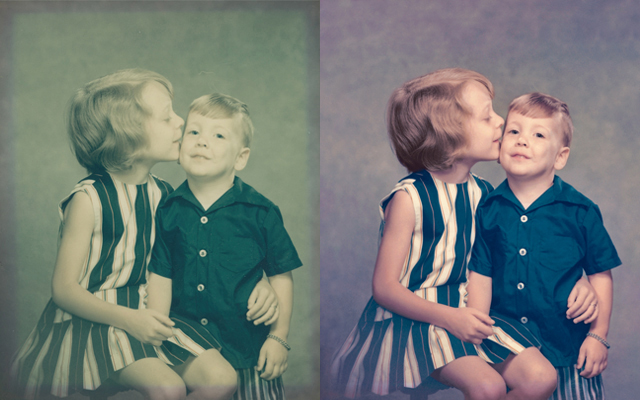 old portrait of kids colorized image colorization chattanooga photo restoration