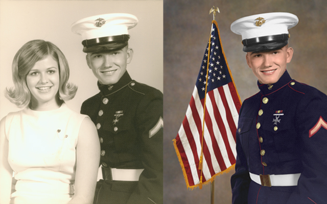 marine portrait military portrait coloration Chattanooga photo restoration